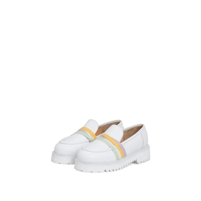 Vakko WHITE LEATHER SHOES