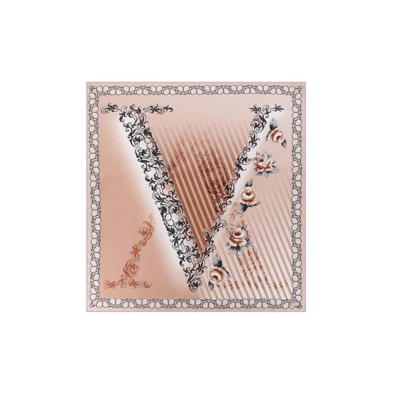 VAKKO GEOMETRIC PATTERNED SILK SCARF