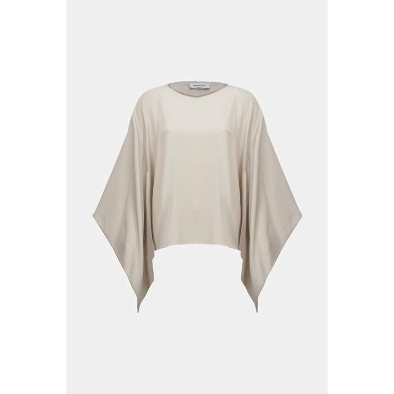 Fabiana Filippi BEIGE BOOTH COLLAR BLOUSE