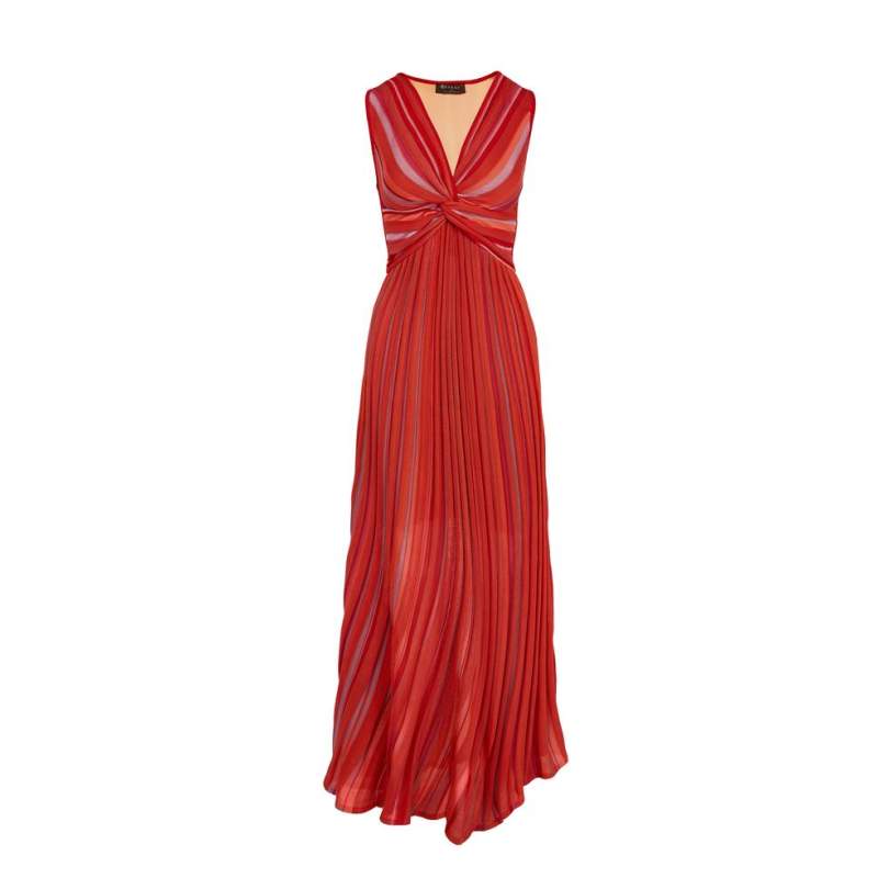 Vakko ORANGE MAXI DRESS