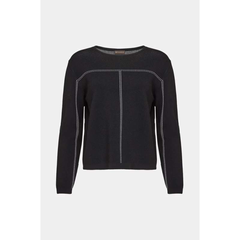 Vakko BLACK KNITWEAR SWEATER
