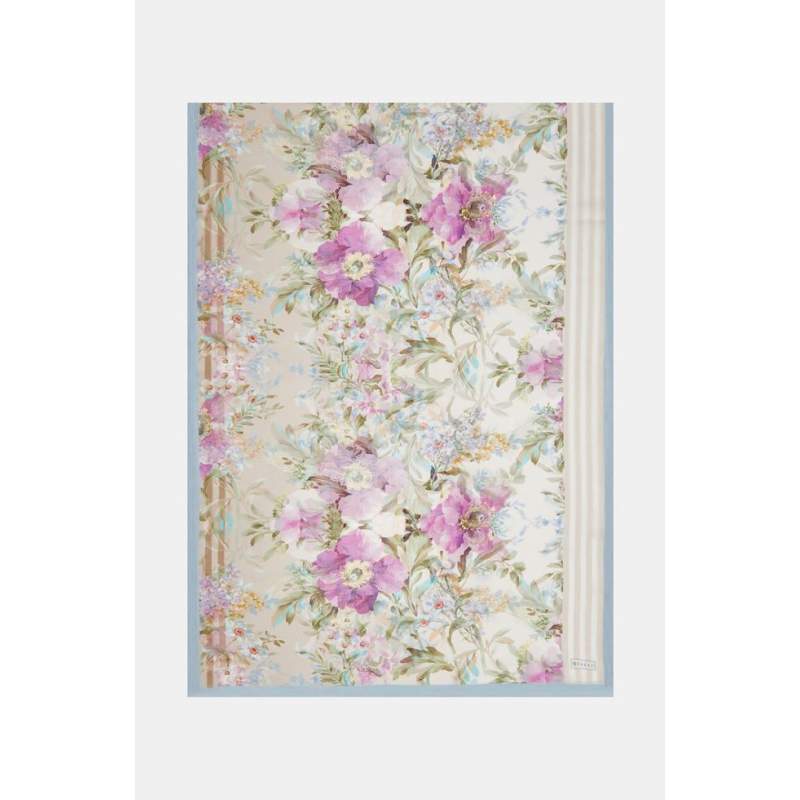 Vakko FLORAL PATTERNED SILK SHAWL
