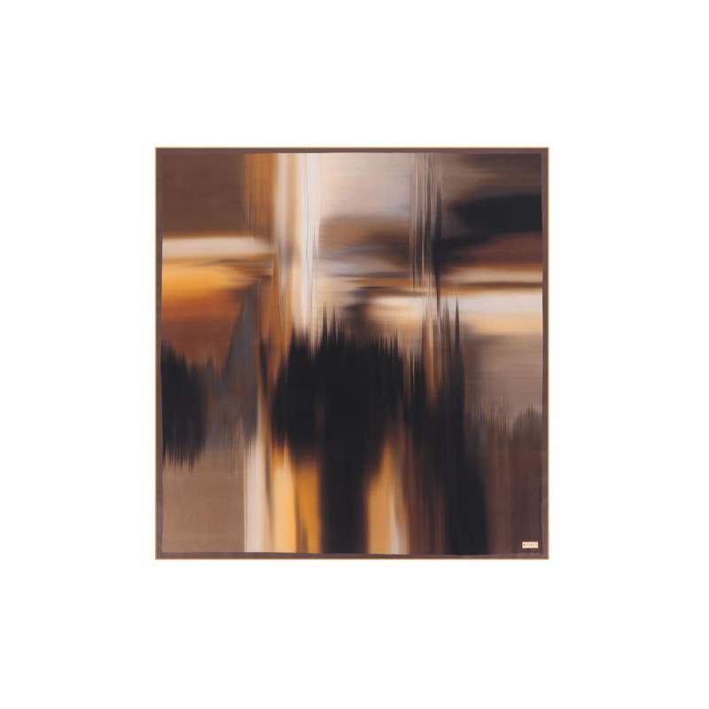 VAKKO GEOMETRIC PATTERNED SILK SCARF