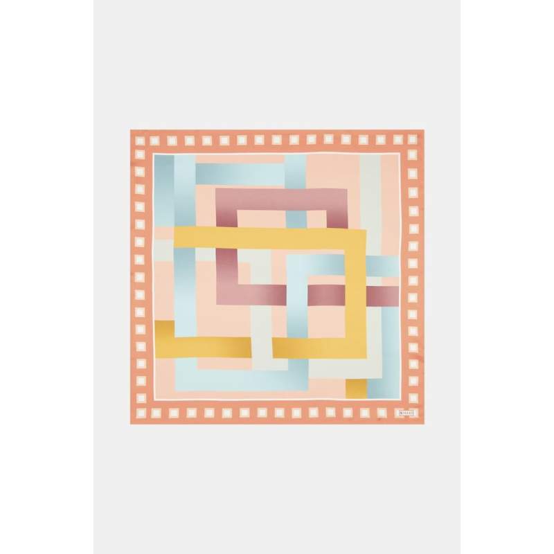 Vakko GEOMETRIC PATTERNED SILK GAVROŞ