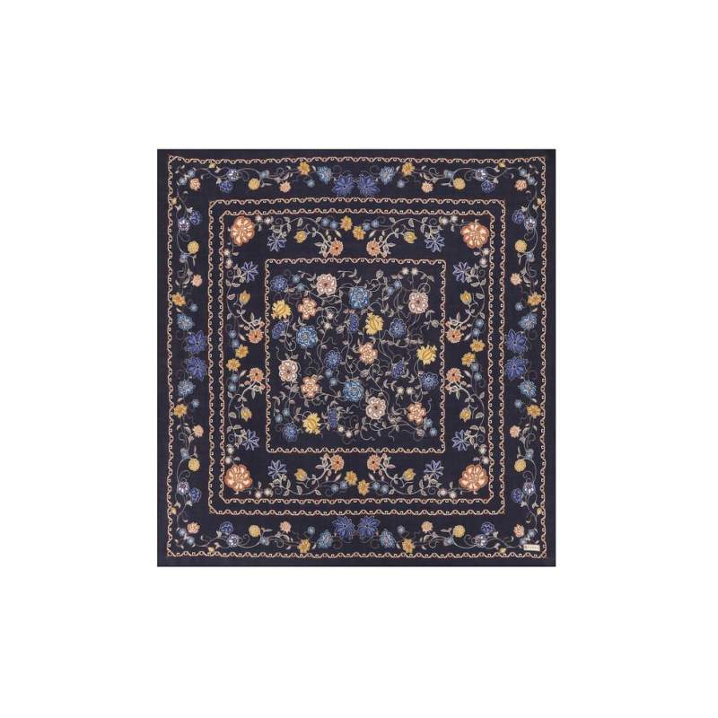 VAKKO FLORAL PATTERNED VOUL SCARF