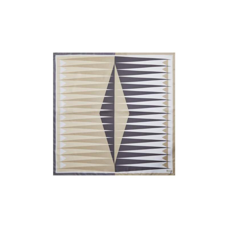 VAKKO GEOMETRIC PATTERNED SILK SCARF