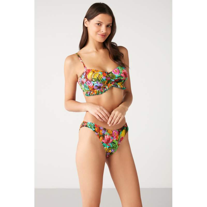 Lemona Fruit Patterned Frilly Bikini