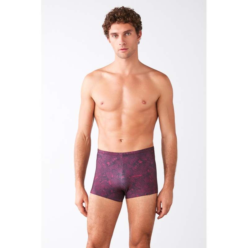 Medit Patterned Lyc Shorts Swimsuit