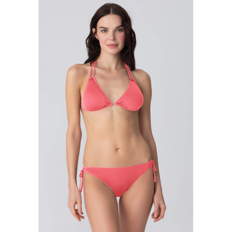 Fabio Drawstring Textured Üçgen Bikini