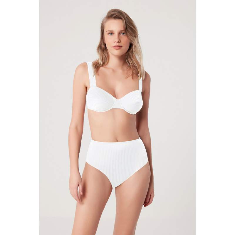 Colop Ç Line Textured Gathering Bikini