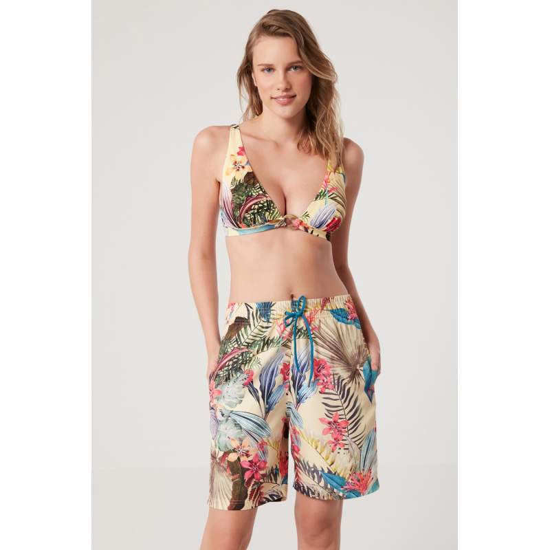 Labezerin Pocket Patterned Long Shorts