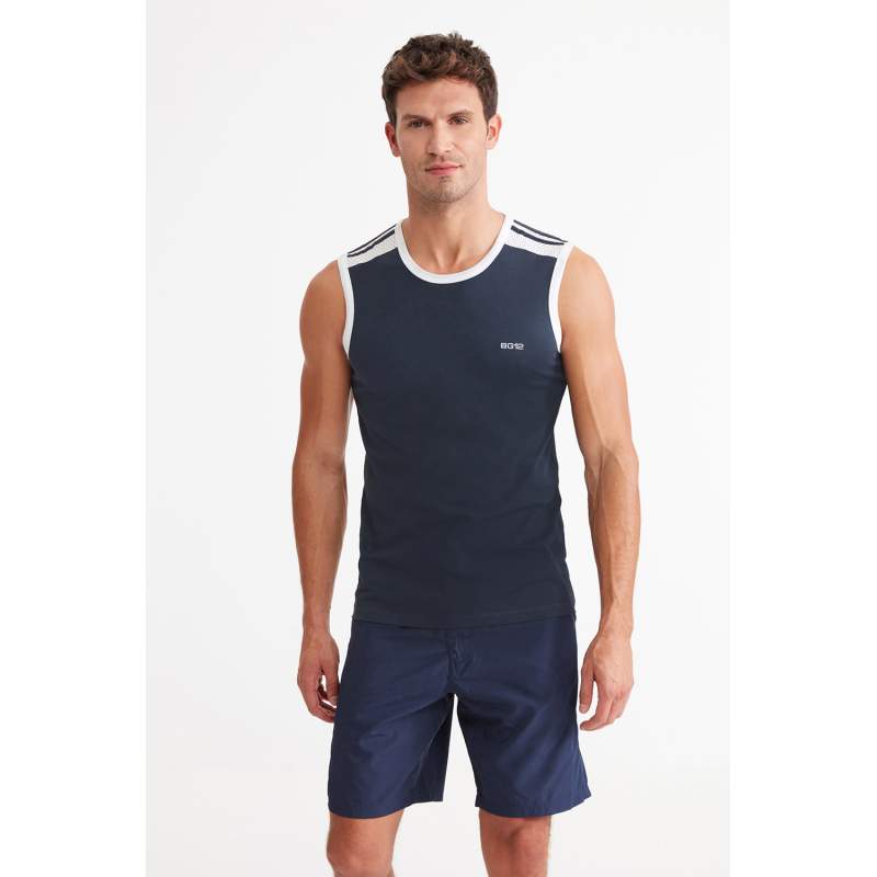 Mesh Detailed Zero Sleeve Marine Athlete Mesh Detailed Zero Sleeve Marine Athlete