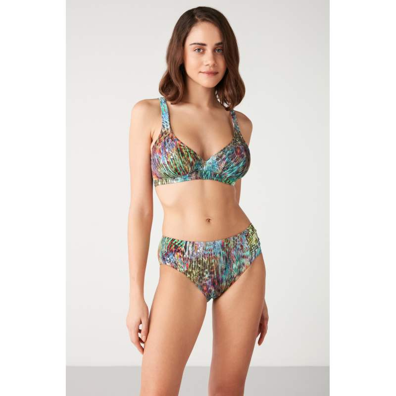 Etrina Patterned Gathering Bikini Etrina Patterned Gathering Bikini
