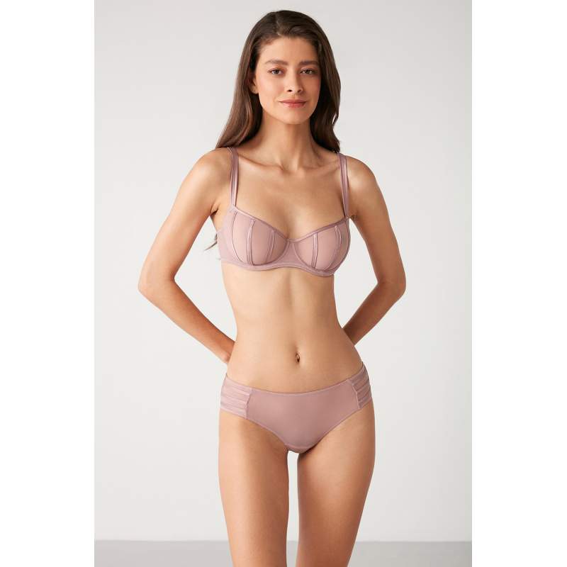 Mell Transparent Balconette Bra