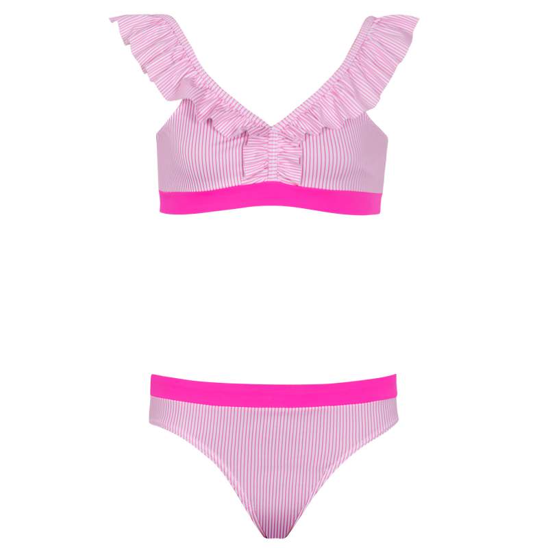 Nice Çizgi Contrast Stripe Bikini Set