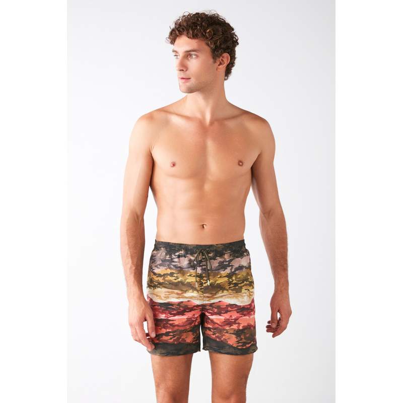 Hazy Camouflage Patterned Shorts