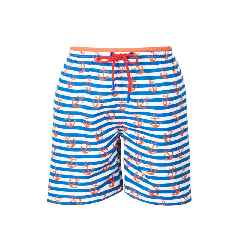 Walter Çizgi Çapa Patterned Marine Shorts