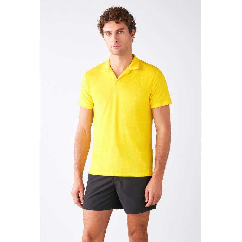 Scallop Polo Neck T-shirt