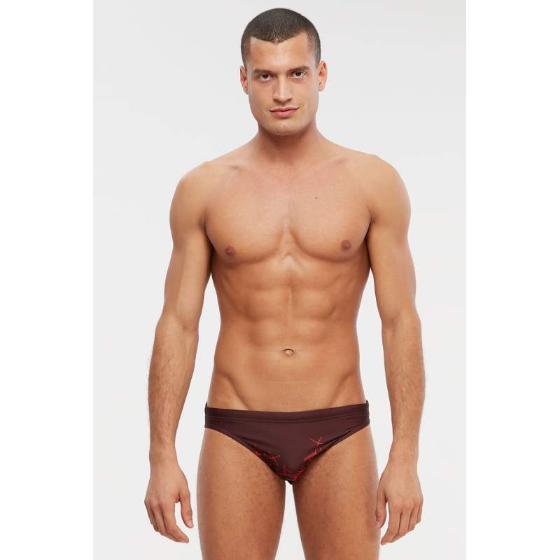 Cell Printed Thong Swimwear