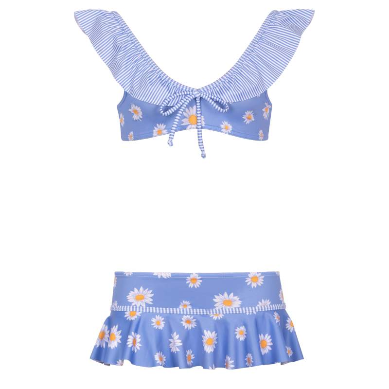 Betsy Daisy Pattern Skirt Bikini Set