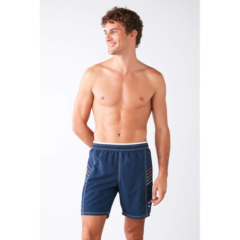 Arcobaleno Zippered Pockets Marine Shorts