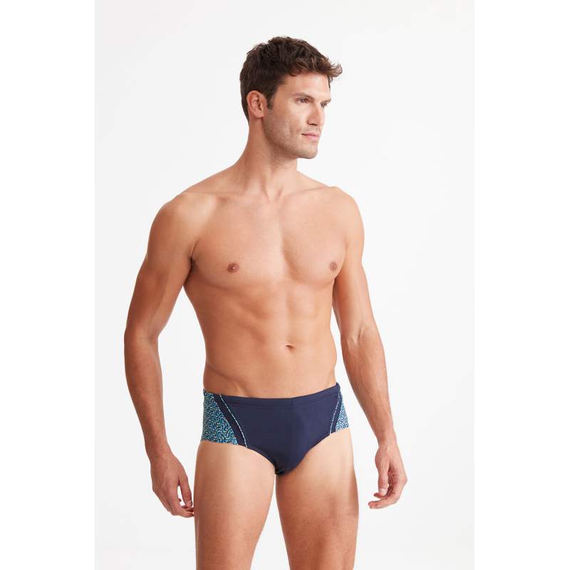 Ansel Geometry Pattern Straight Sprint Swimsuit