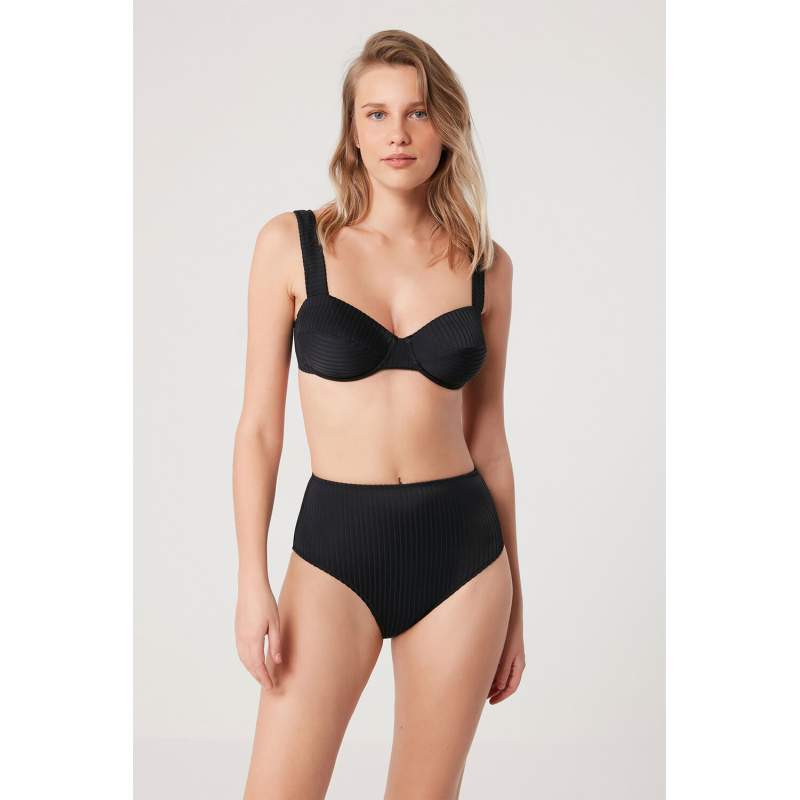 Colop Ç Line Textured Gathering Bikini