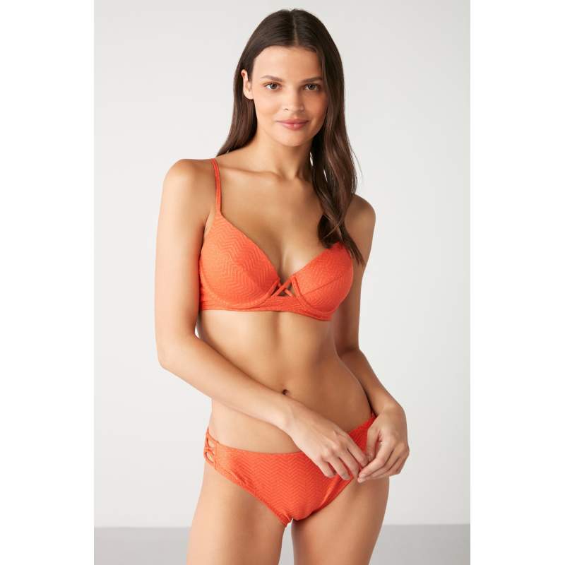 Ashri Self-Textured Covered Bikini