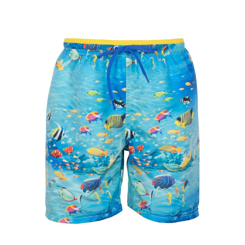 Tuna Aquarium Patterned Kids' Swim Shorts