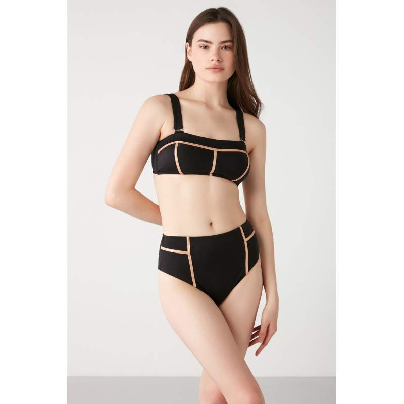 Pleu Shiny Ribbed Strapless Bikini