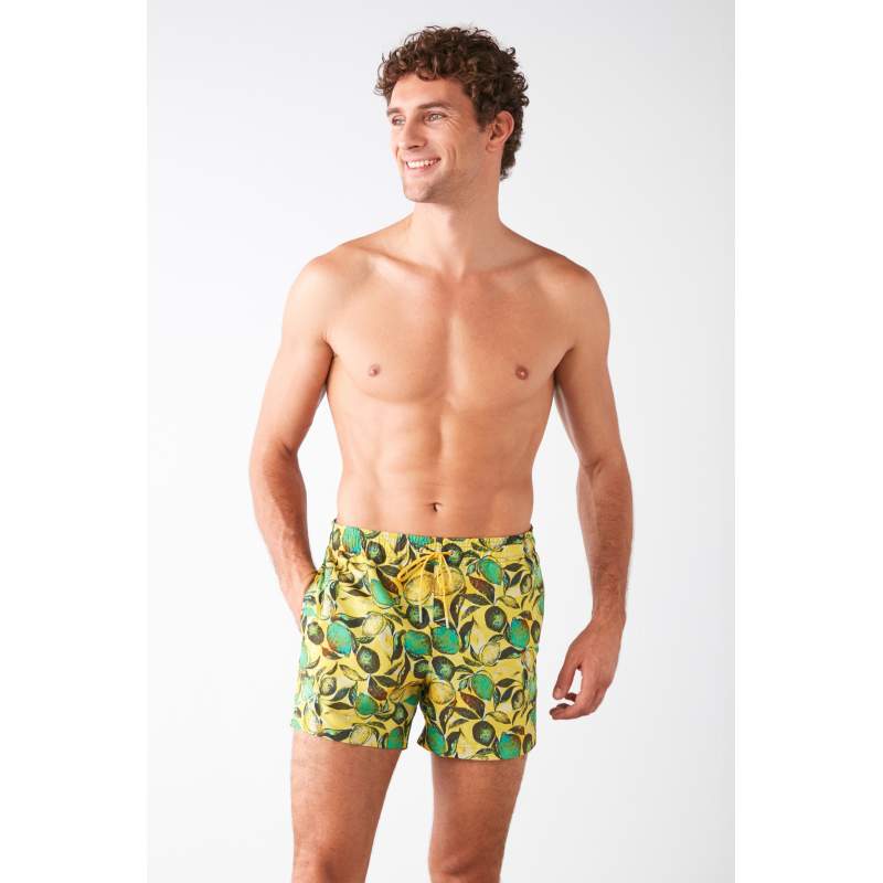 Zest Lemon Pattern Shorts
