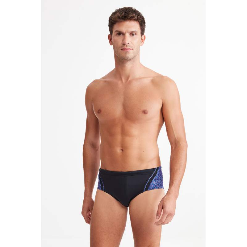 Ansel Geometry Pattern Straight Sprint Swimsuit