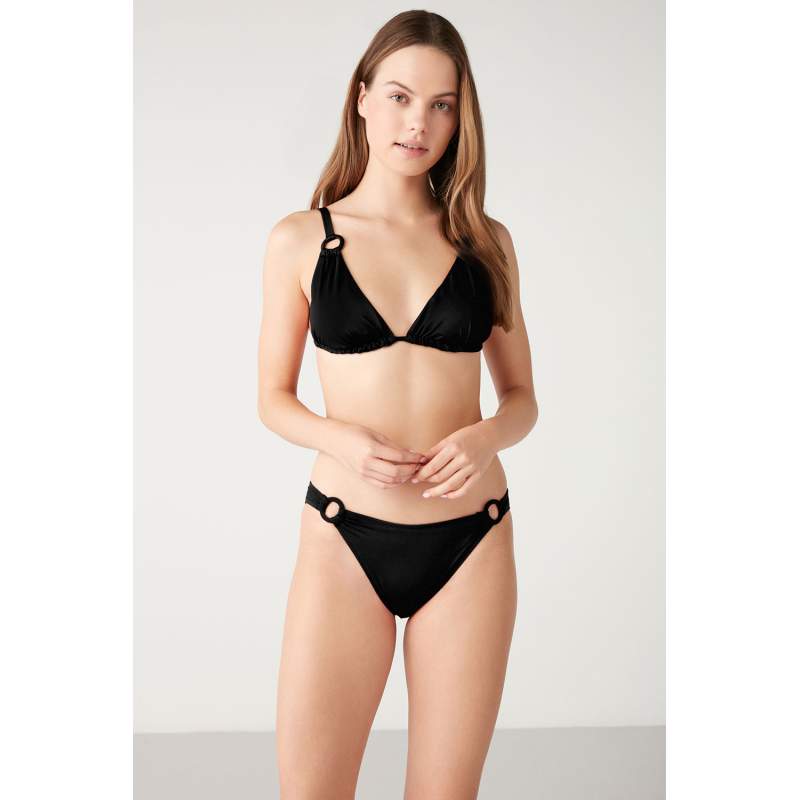 Solenda Ring Detailed Straight Color Bikini