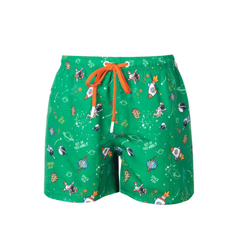 World Space Pattern Kids' Swim Shorts