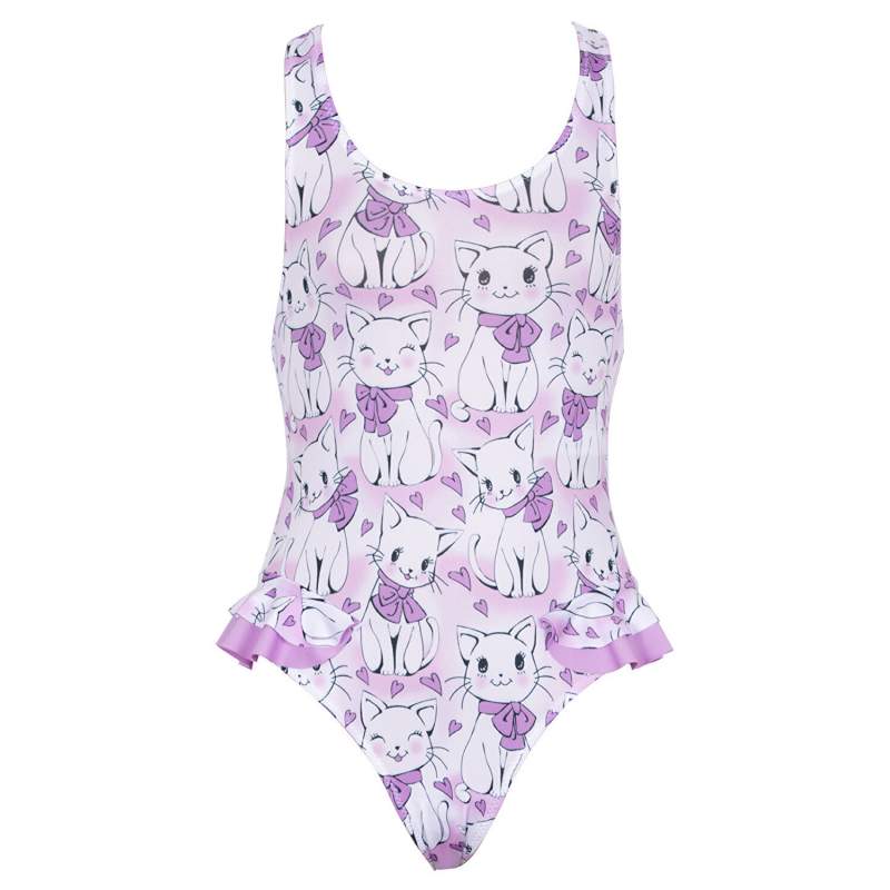 Chat Cat Patterned Childrens Swimwear Chat Cat Patterned Childrens Swimwear