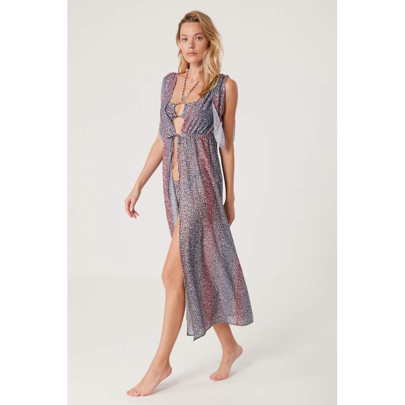 Mordas Leopard Patterned Long Dress