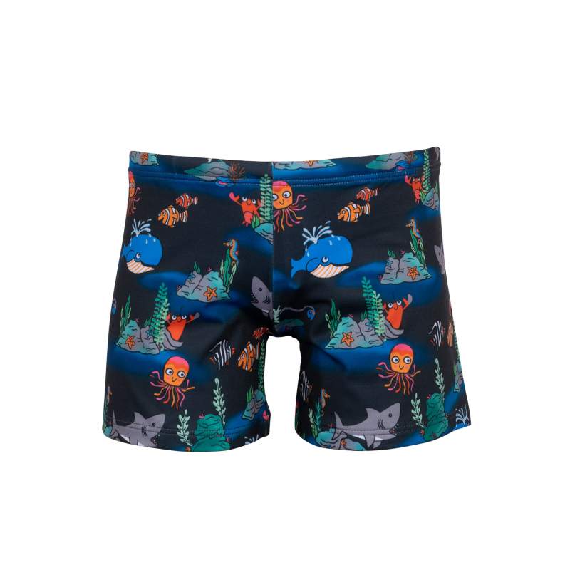 Como Aquarium Patterned Childrens Shorts Swimsuit