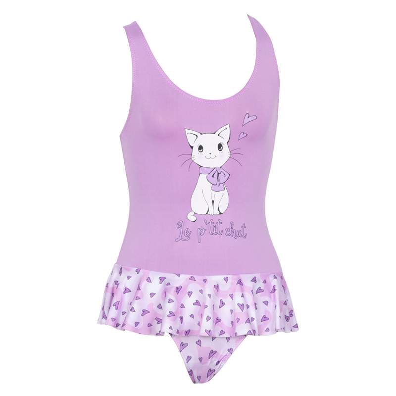 Charlotte Cat Print Heart Pattern Swimsuit Charlotte Cat Print Heart Pattern Swimsuit