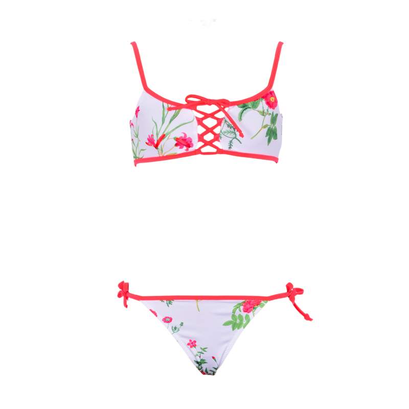 Magnolia Simple Pattern Kids Bikini Set