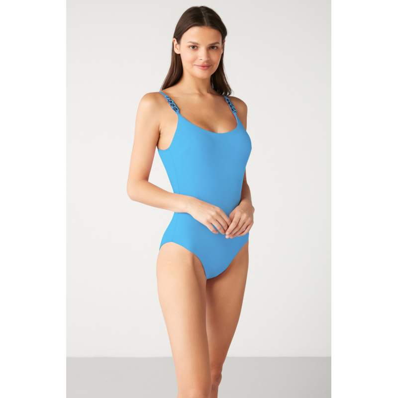 Catena Chain Detail Low-Cut Swimsuit