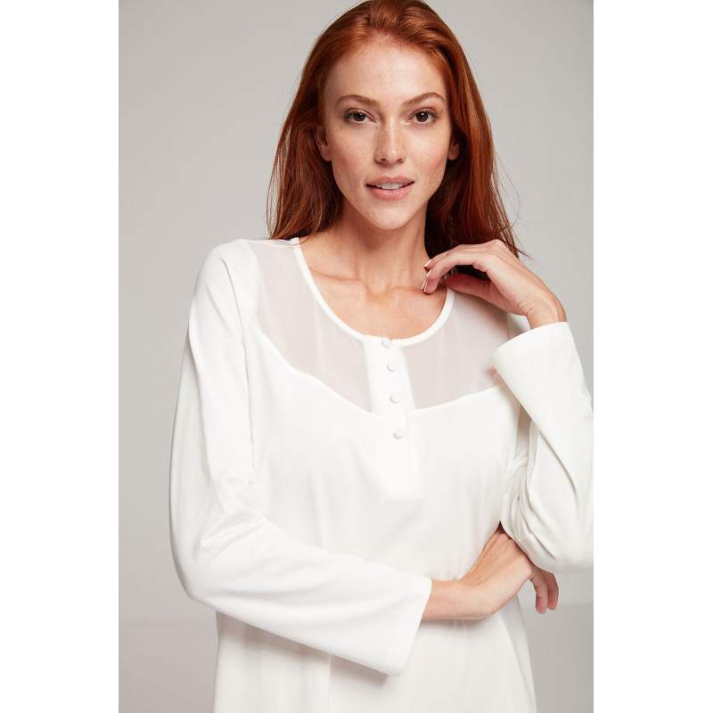 Stylish Nightgown with Mummy Buttons Stylish Nightgown with Mummy Buttons