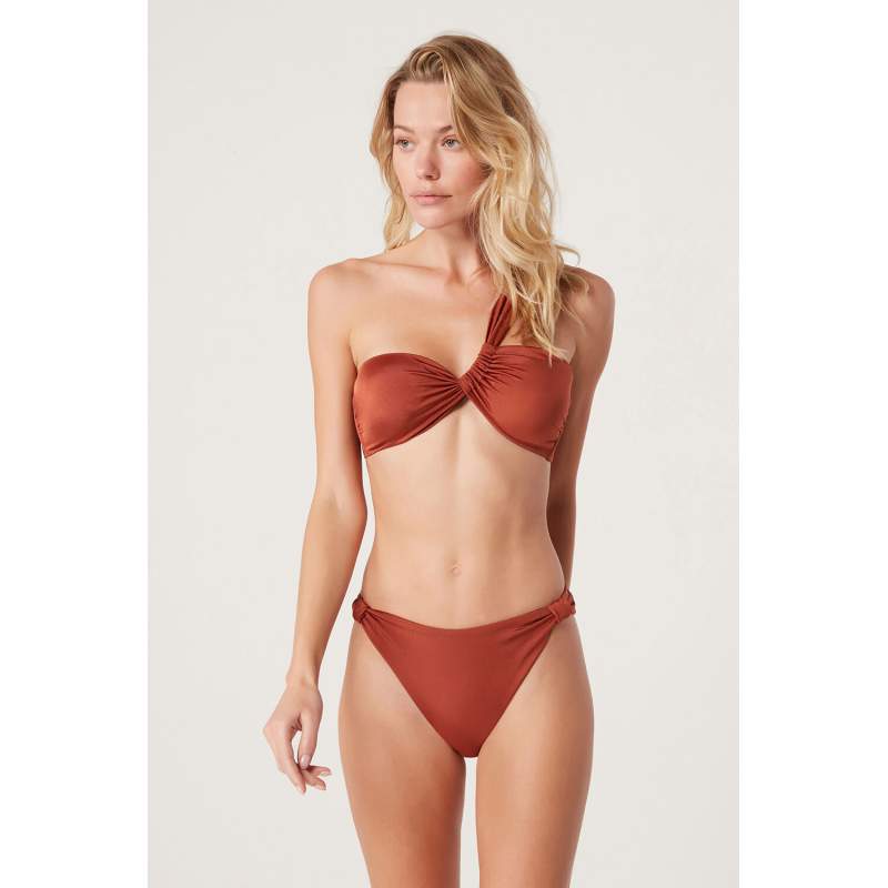 Rain Straight Color One Shoulder Bikini