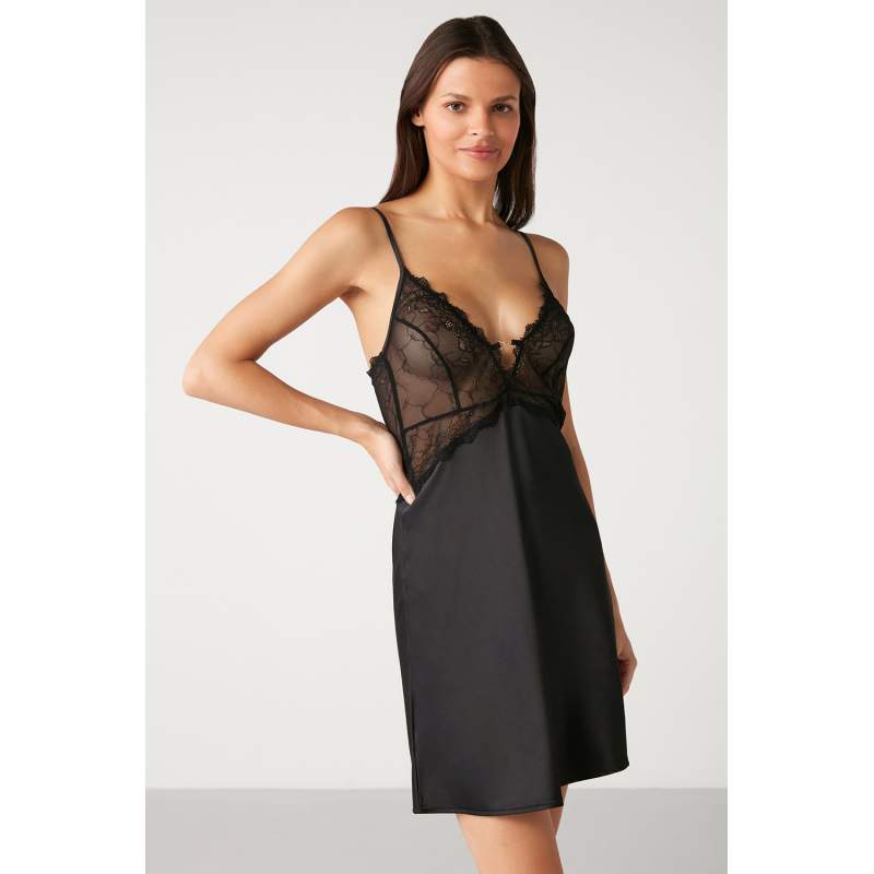 Wish Lace Satin Nightgown