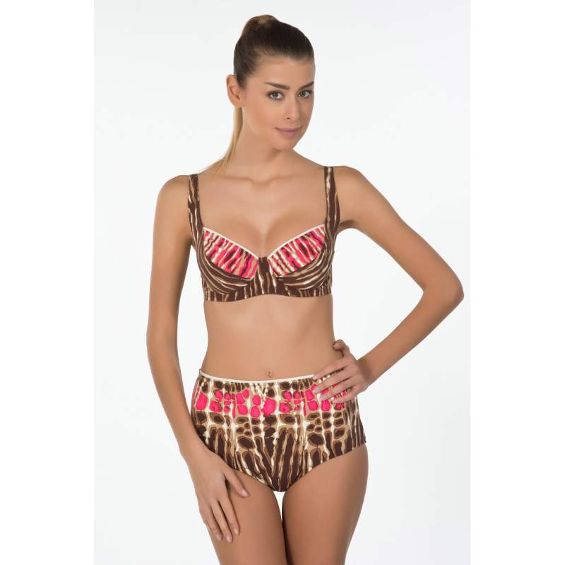 Caldera Patterned High Waist Bikini