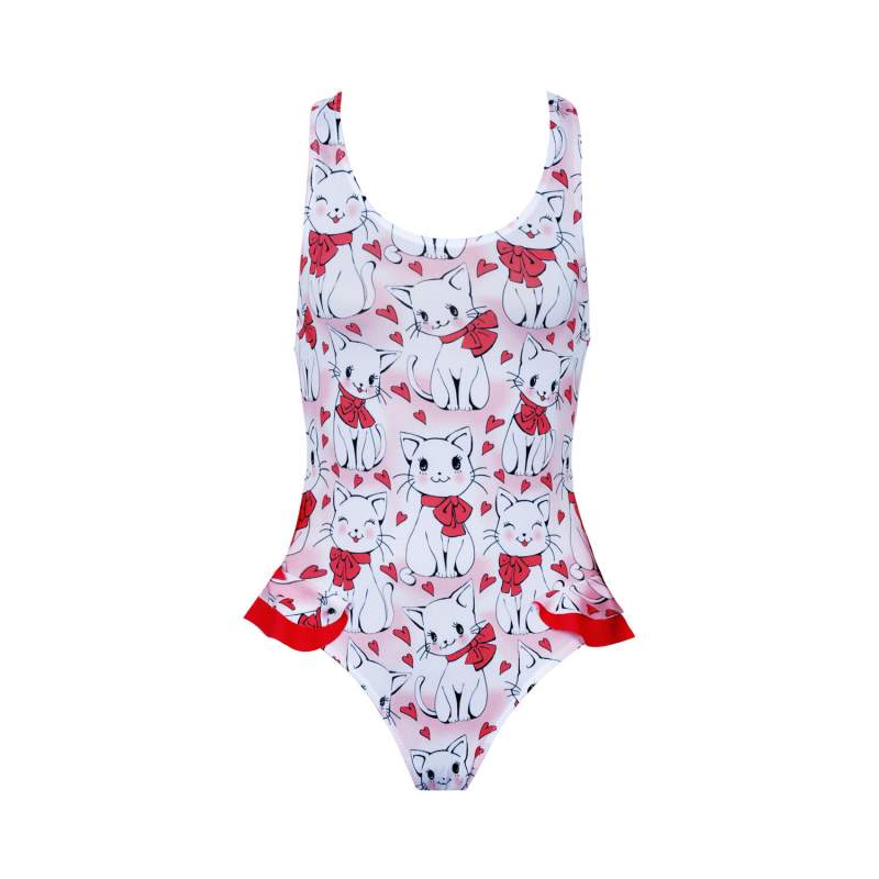 Chat Cat Patterned Childrens Swimwear Chat Cat Patterned Childrens Swimwear