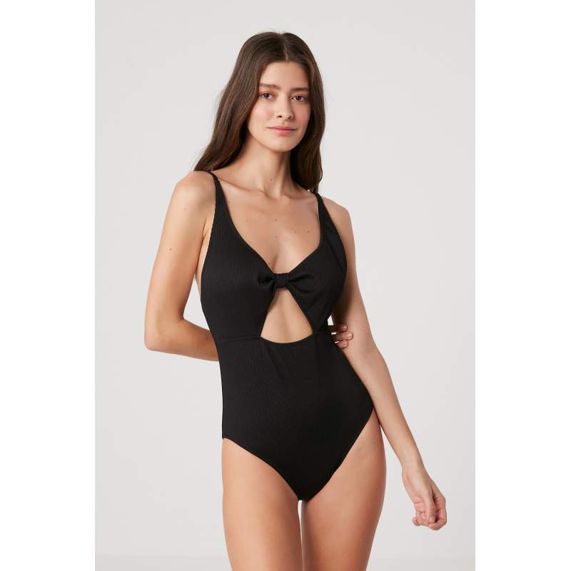 Nahal Decollete Self-Striped Swimsuit Nahal Decollete Self-Striped Swimsuit