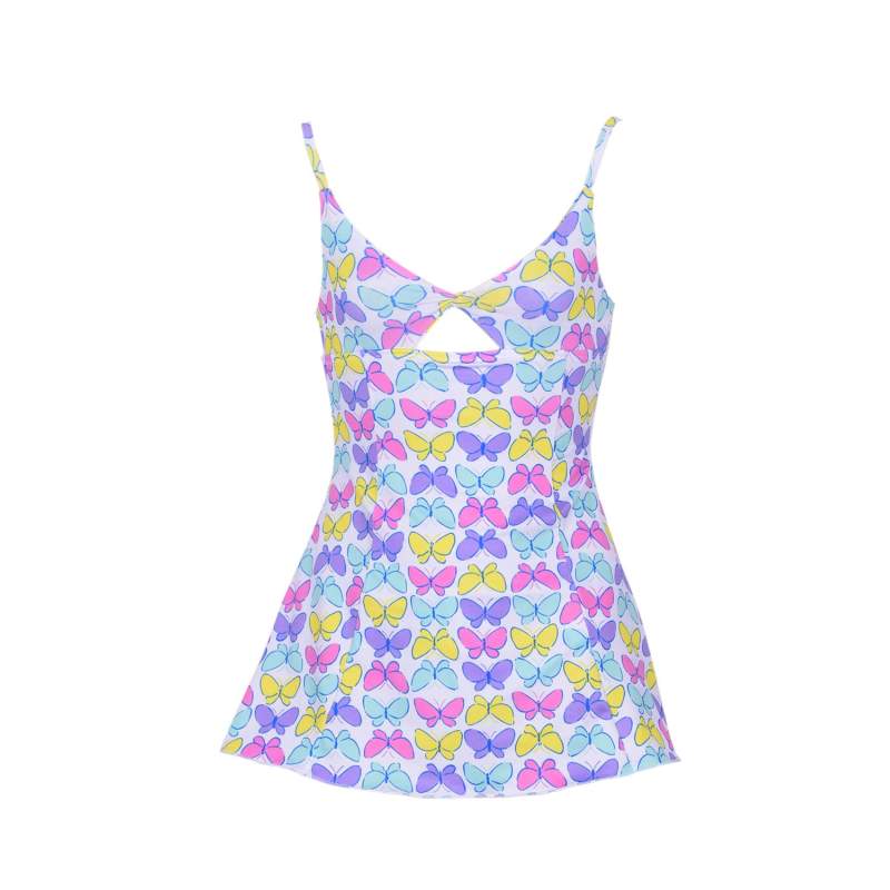 Butterfly Butterfly Pattern Girls Kids Swimwear