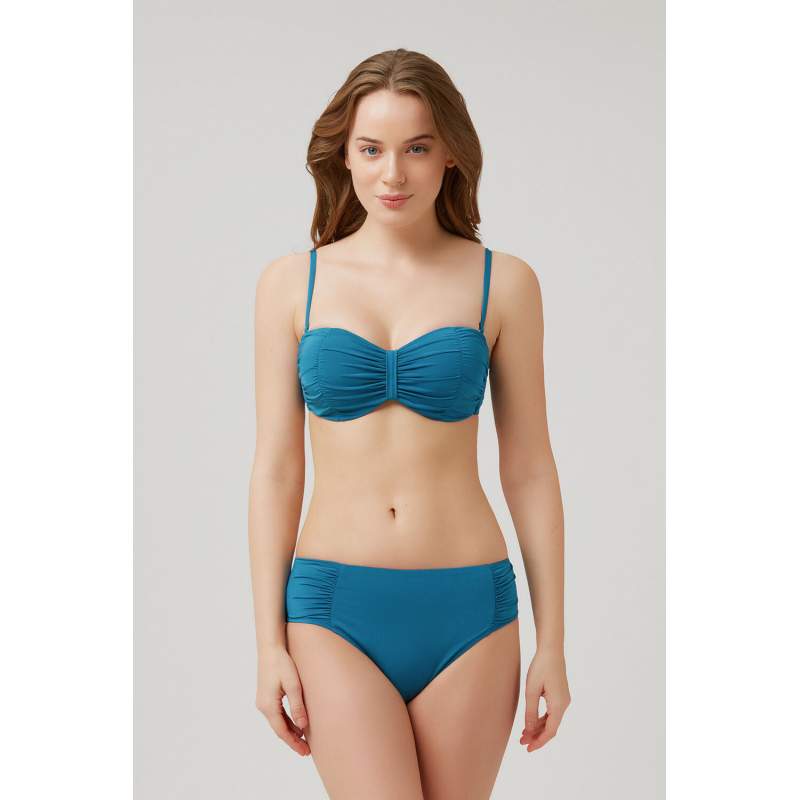 Arel Deep Color Filled Strapless Bikini
