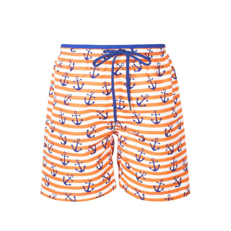 Walter Çizgi Çapa Patterned Marine Shorts