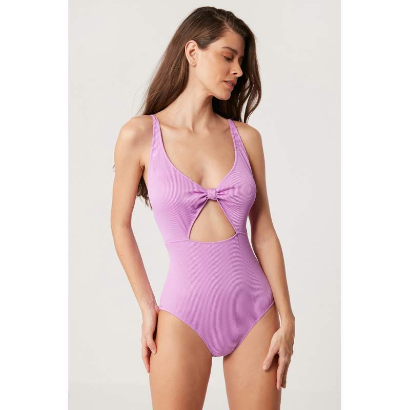 Nahal Decollete Self-Striped Swimsuit Nahal Decollete Self-Striped Swimsuit